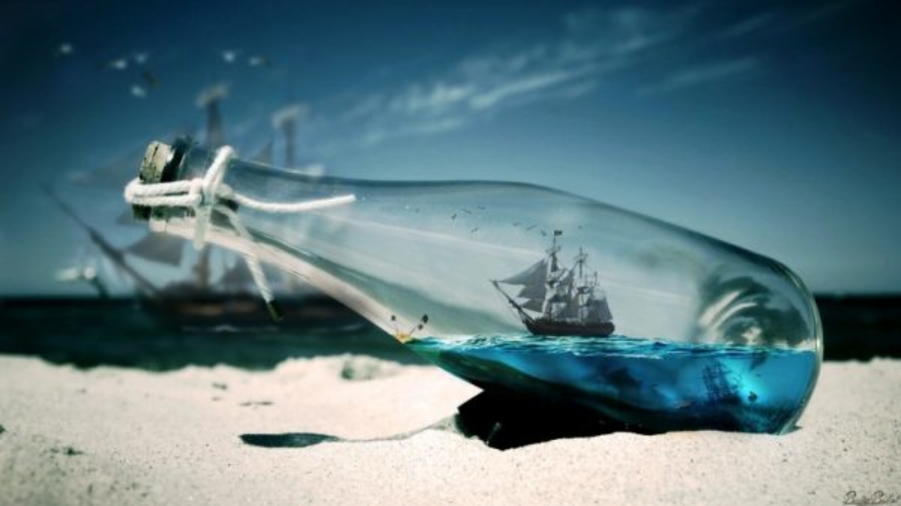 water sand sea bottles ships photomanipulations 1920x1080 wallpaper_www.wall321.com_20