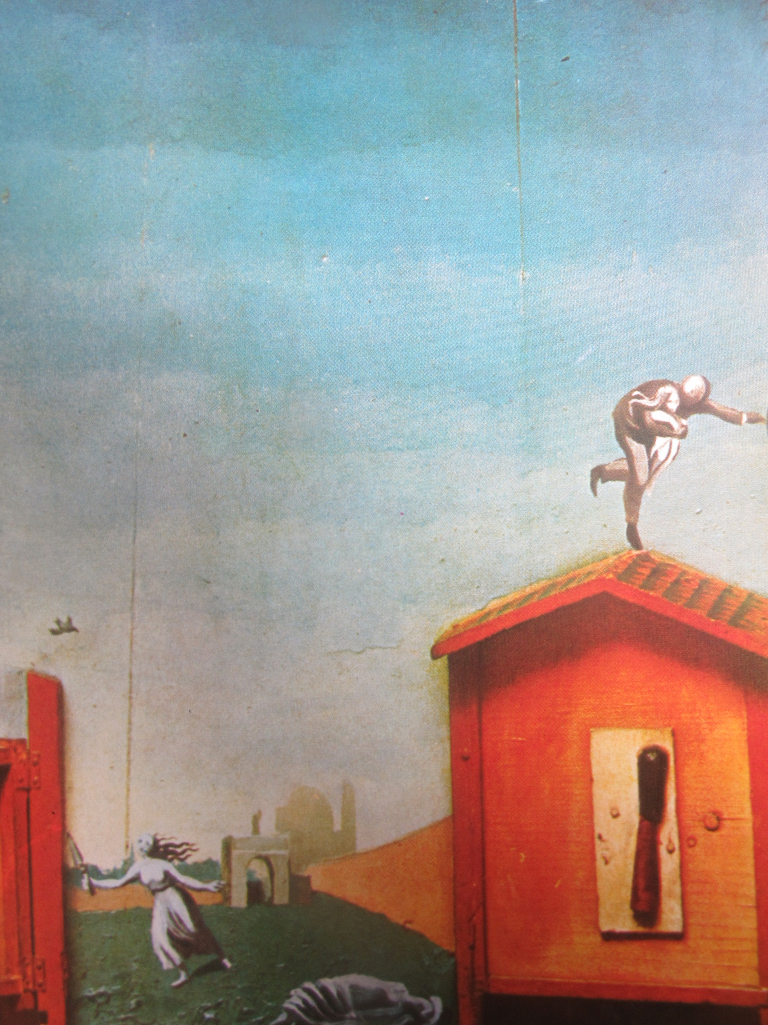 Imagem Max Ernst - Duas Crianças Ameaçadas por um Rouxinol. Um clássico do surrealismo
