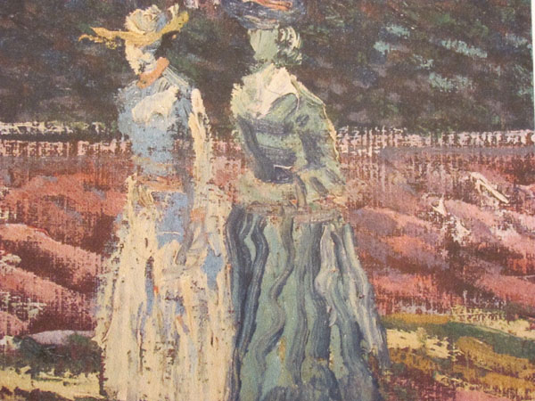 Mulheres que atravessam os campos. 1890. Van Gogh. San Antonio . Coleção Museu de Arte MacNay