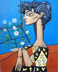 Jacqueline with flowers - Pablo Picasso 