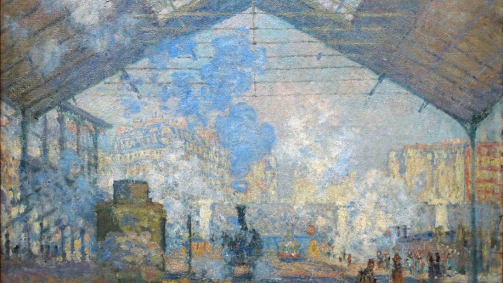 Claude Monet, The Gare Saint-Lazare (or Interior View of the Gare Saint-Lazare, the Auteuil Line), 1877, oil on canvas, 75 x 104 cm (Musée d'Orsay)